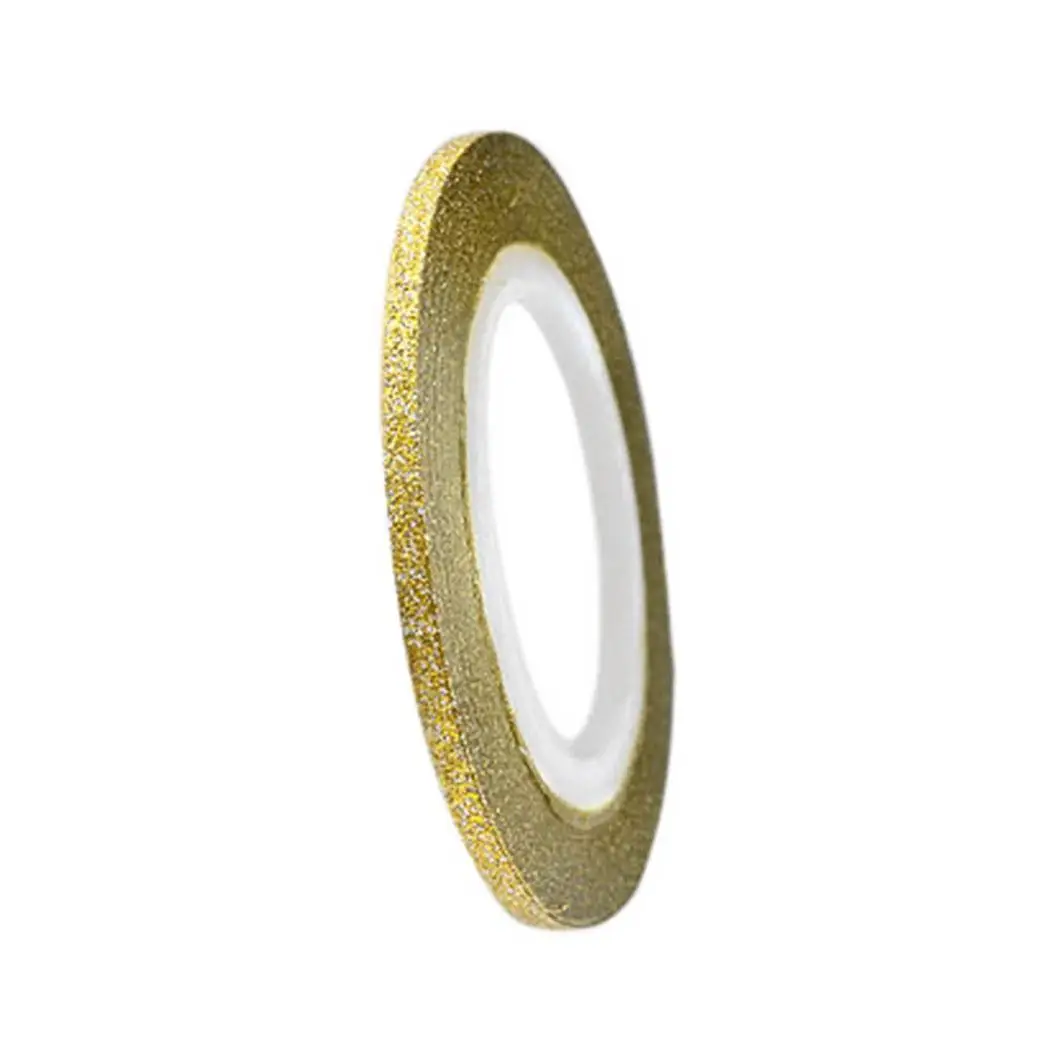 gold 2mm Красивая блестящая художественная полоскающая лента, китайская линия, декоративные наклейки, Типсы для ногтей, повседневные, вечерние, для свиданий - Цвет: gold 2mm