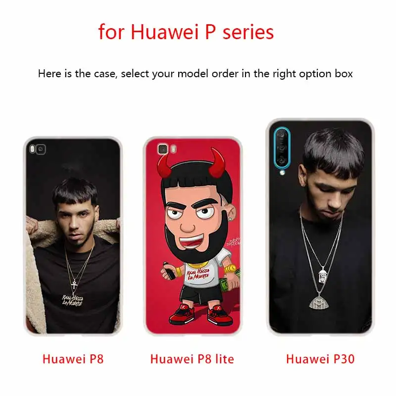 Soft Silicone Protective Case For Huawei P50 P40 P30 P20 Pro P10 Lite P Samrt Z 2020 2019 Cover Anuel Aa Ozuna | Мобильные телефоны