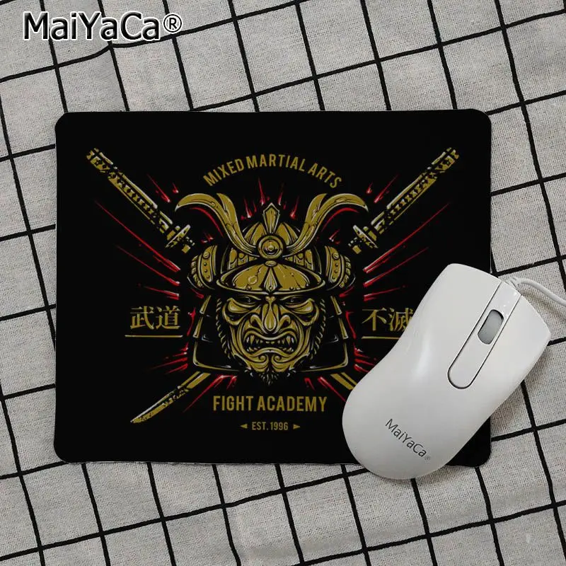 No Lock Edge18x22cm Maiyaca персонализированные крутые модные Самурайские маски 2 силиконовый коврик для мыши игровой Гладкий коврик для письма настольные компьютеры мат игровой коврик для мыши - Цвет: No Lock Edge18x22cm