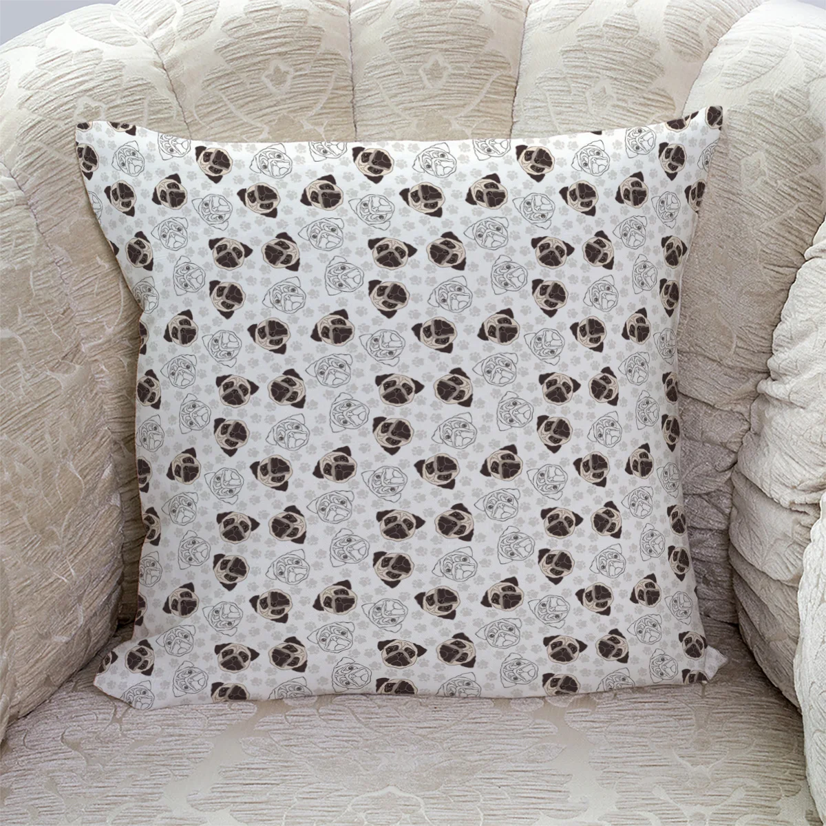 Qualibuy дом Мопс чехлы на подушки домашний декор доступная моющаяся Подушка спальня