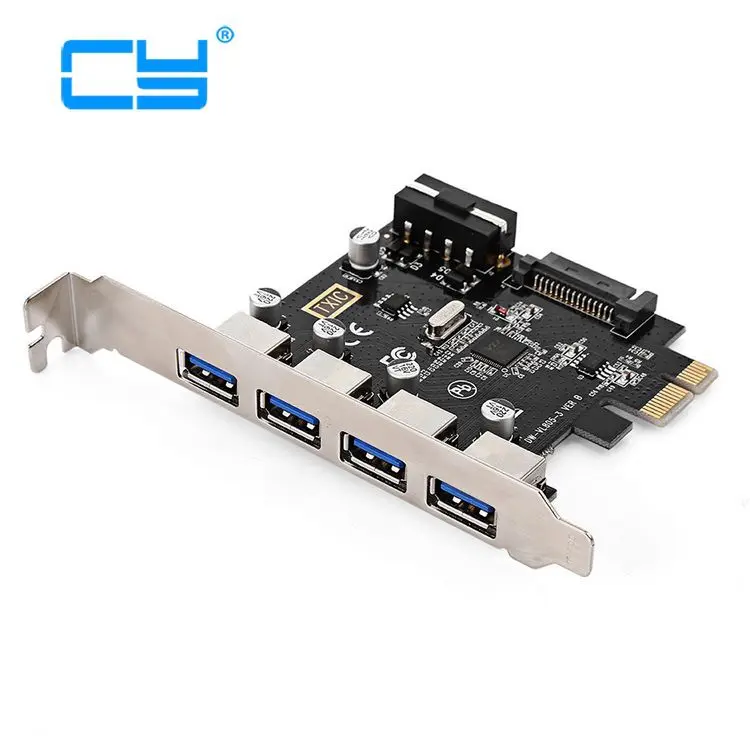 

4 Ports PCI-E to USB 3.0 HUB PCI Express Expansion Card Adapter 5Gbps for Motherboard