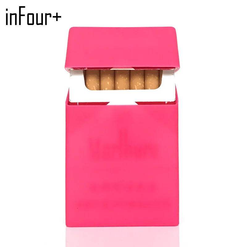 Новый вмещает 20 сигарет розовый красный Силиконовый чехол для Модный эластичный