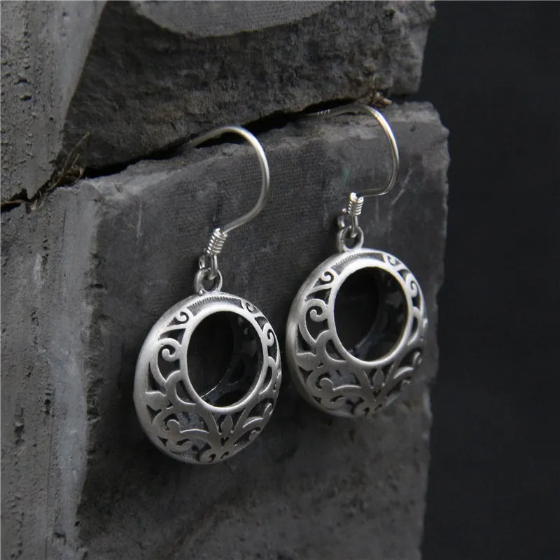 Закрытая акционерная Компания C & R реальные 925 Висячие серьги из серебра пробы для