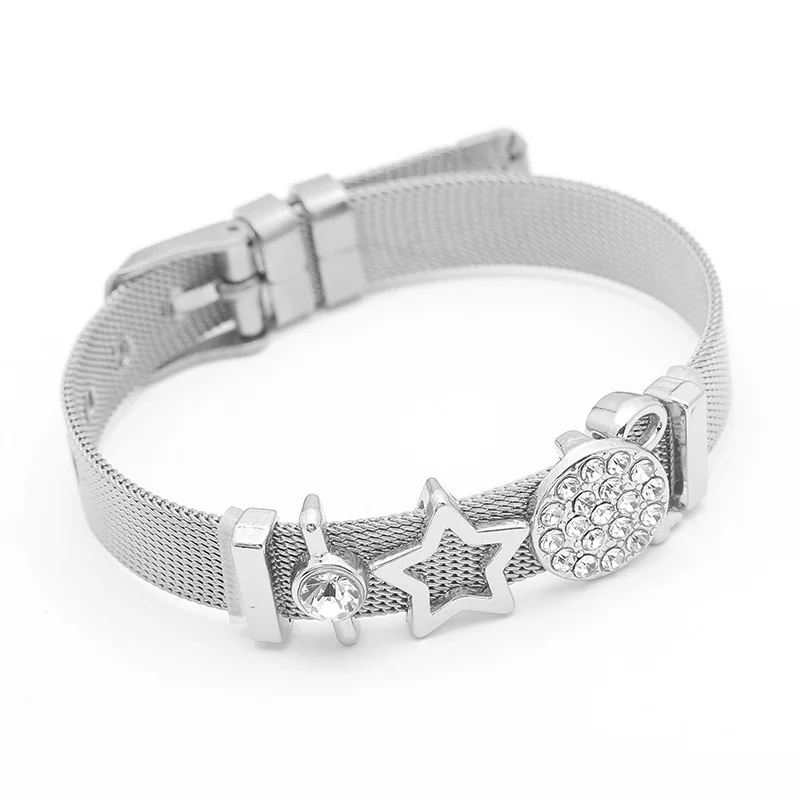 Позолоченные посеребренные новые очаровательные часы браслет со звездой и