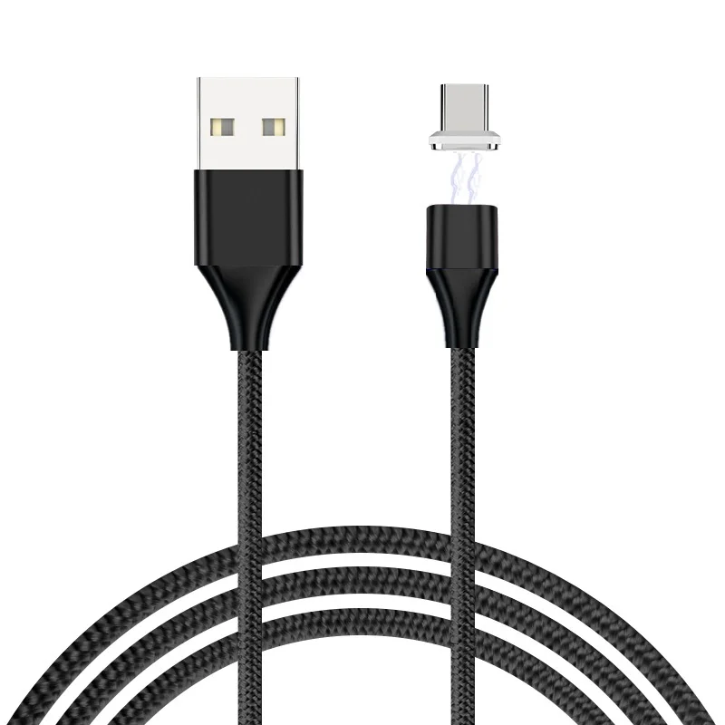Черный Магнитный USB кабель PD супер быстрое зарядное устройство 5А Тип C магнит зарядное устройство кабель для передачи данных адаптер для huawei mate 20 p20 samsung S8 USB шнур - Цвет: Черный