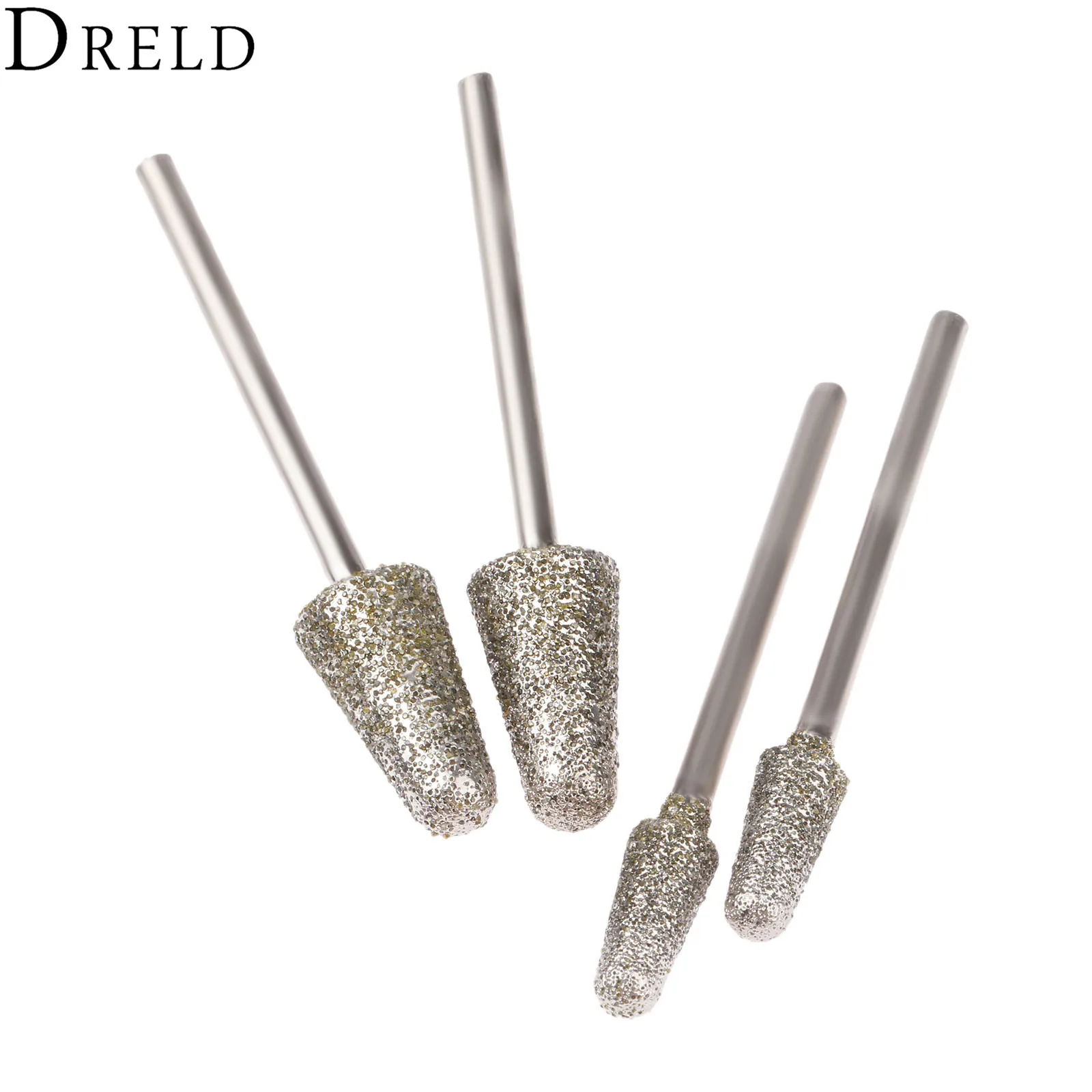 Аксессуары DRELD для Dremel 4 шт. алмазная шлифовальная головка сверла 3 мм хвостовик