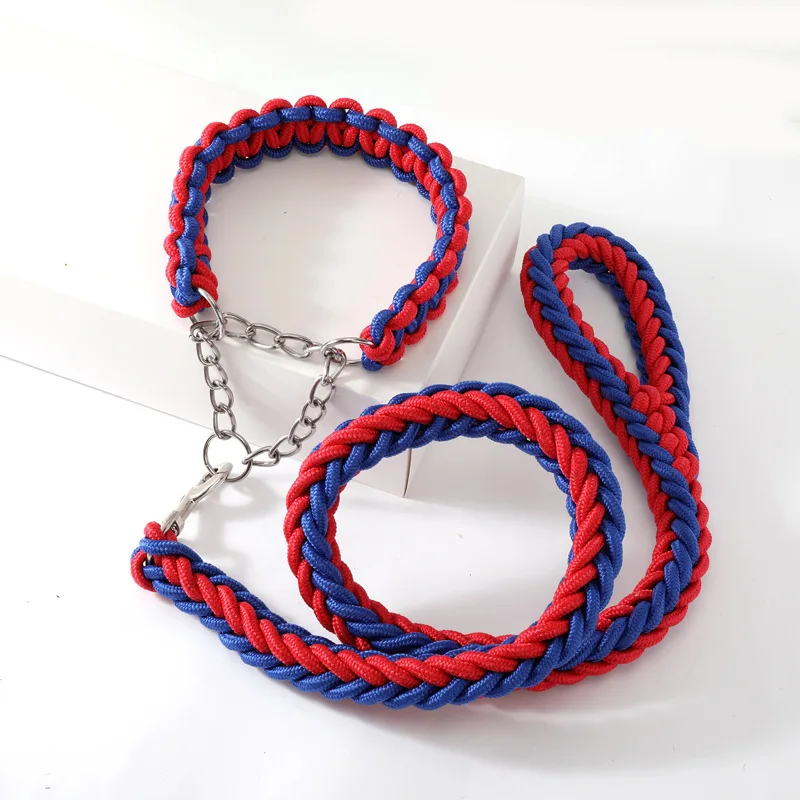Red and Blue Set Petshy 1,3 м большой поводки для питомцев, собак металлический P цепи пряжки Двухрядное выдвижной автоматический поводок для средние и большие собаки - Цвет: Red and Blue Set