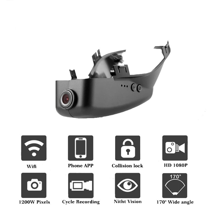 LiisLee для Volvo XC90 2015 2016 Автомобильный DVR регистратор мини Wifi камера Novatek 96658 FHD 1080P