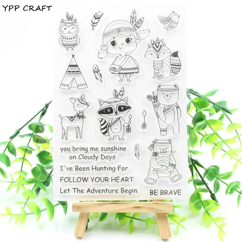 YPP CRAFT Be Brave прозрачный силиконовый штамп/печать для DIY скрапбукинга/фотоальбома