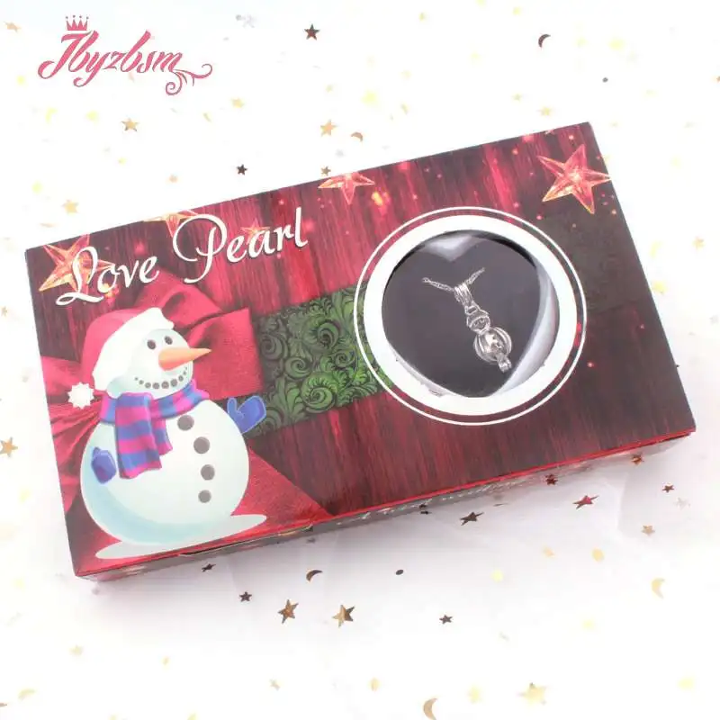 Snowman Натуральная устричная пресноводная жемчужная подвеска для женщин, подарок на Рождество, 1 комплект - Окраска металла: Snowman