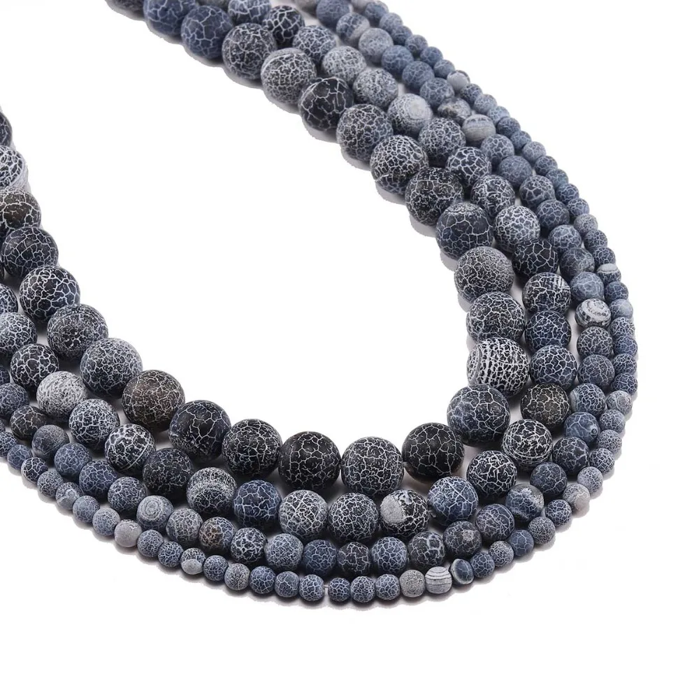 Бусины из натурального камня для изготовления ювелирных изделий нить черного