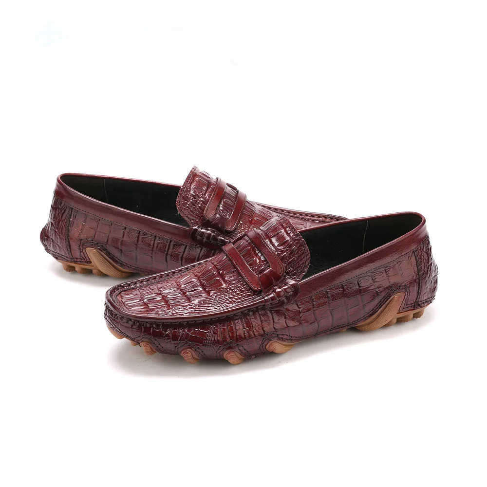 Брендовые новые мужские лоферы из кожи с натуральным лицевым покрытием без