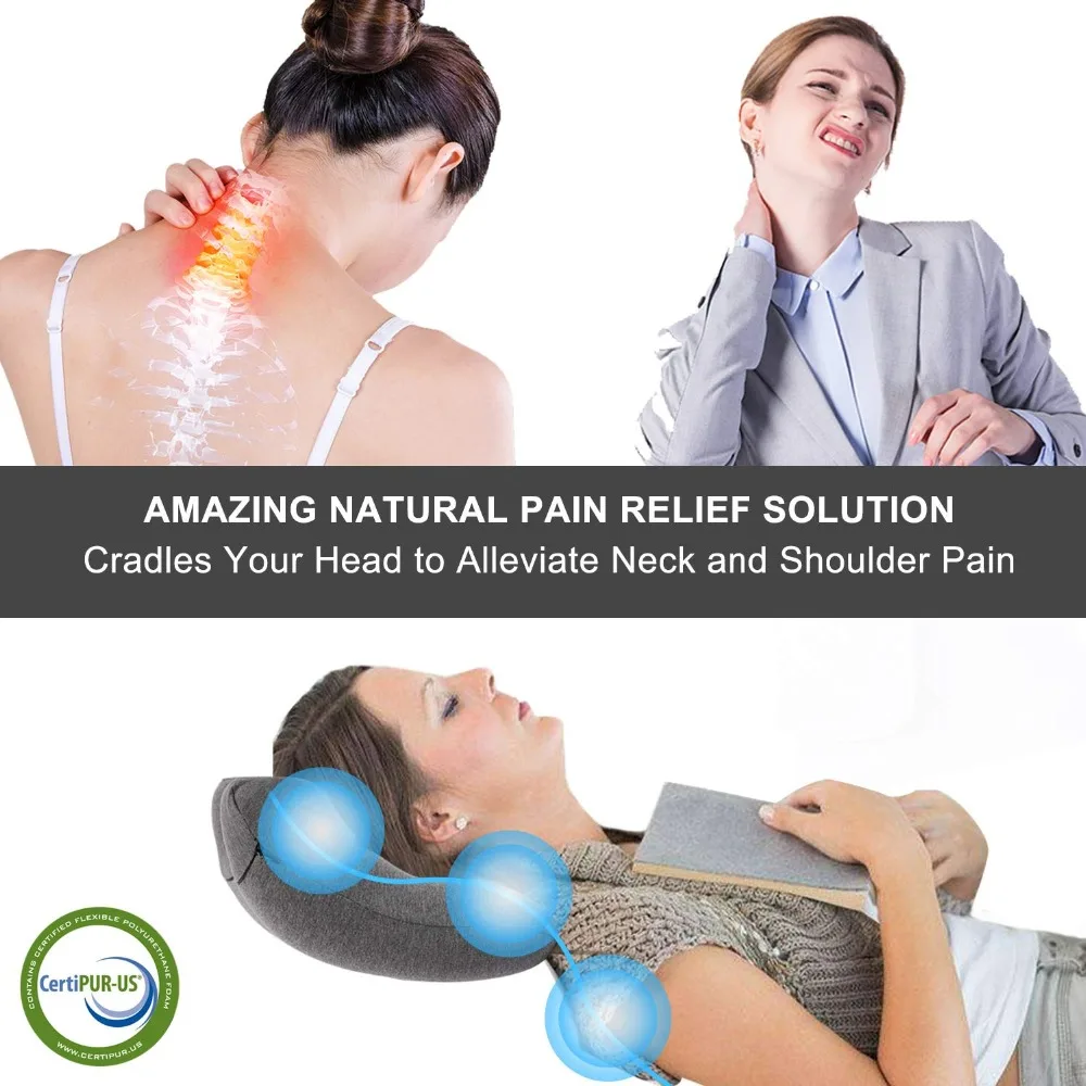 Дорожная подушка для шеи из натуральной пены с эффектом памяти Подушка сна