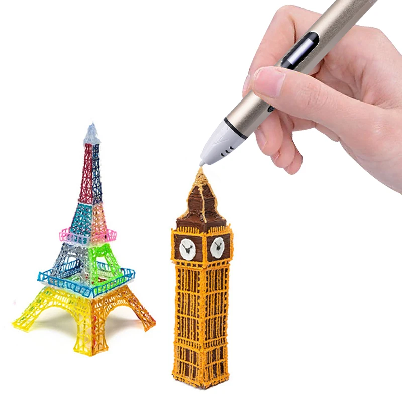 USB 3D Ручка Дети Рисование новые продукты 3D штрих искусство воздух Смарт печать Ручка и ЖК-дисплей СЕМЬЯ DIY деятельности создание живопись