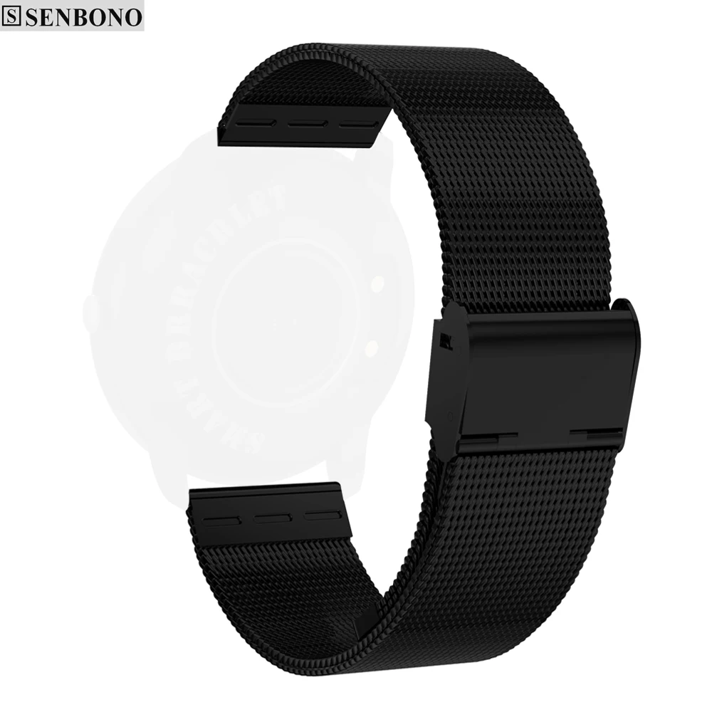 SENBONO 20 мм универсальный стальной Ремешок Браслет для наручных часов Xiaomi Amazfit Bip Youth