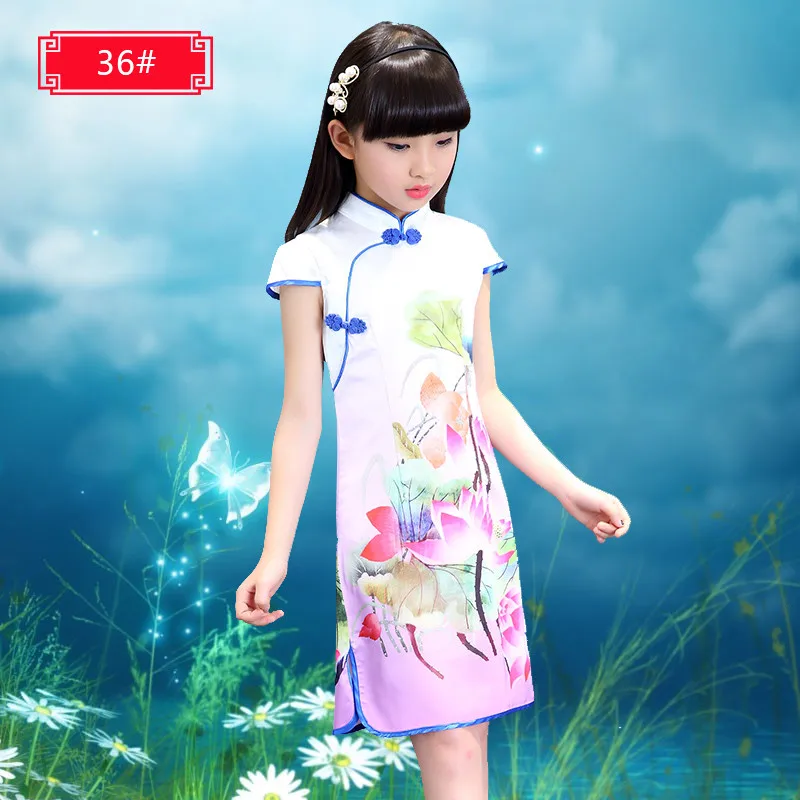 Fashion Girl Chinese Dress New Year Birthday Party Gift Qipao For Young 3-8 Years Kids Vestidos Clothes | Детская одежда и обувь