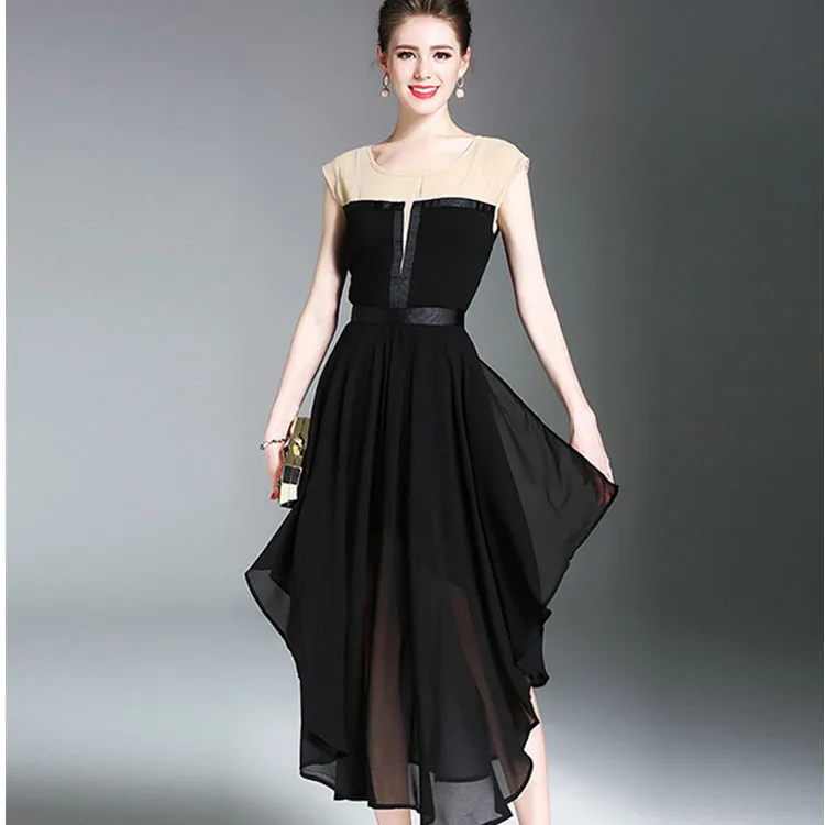 Женское шифоновое платье SoftFox Брендовое богемное летнее в стиле пэчворк с