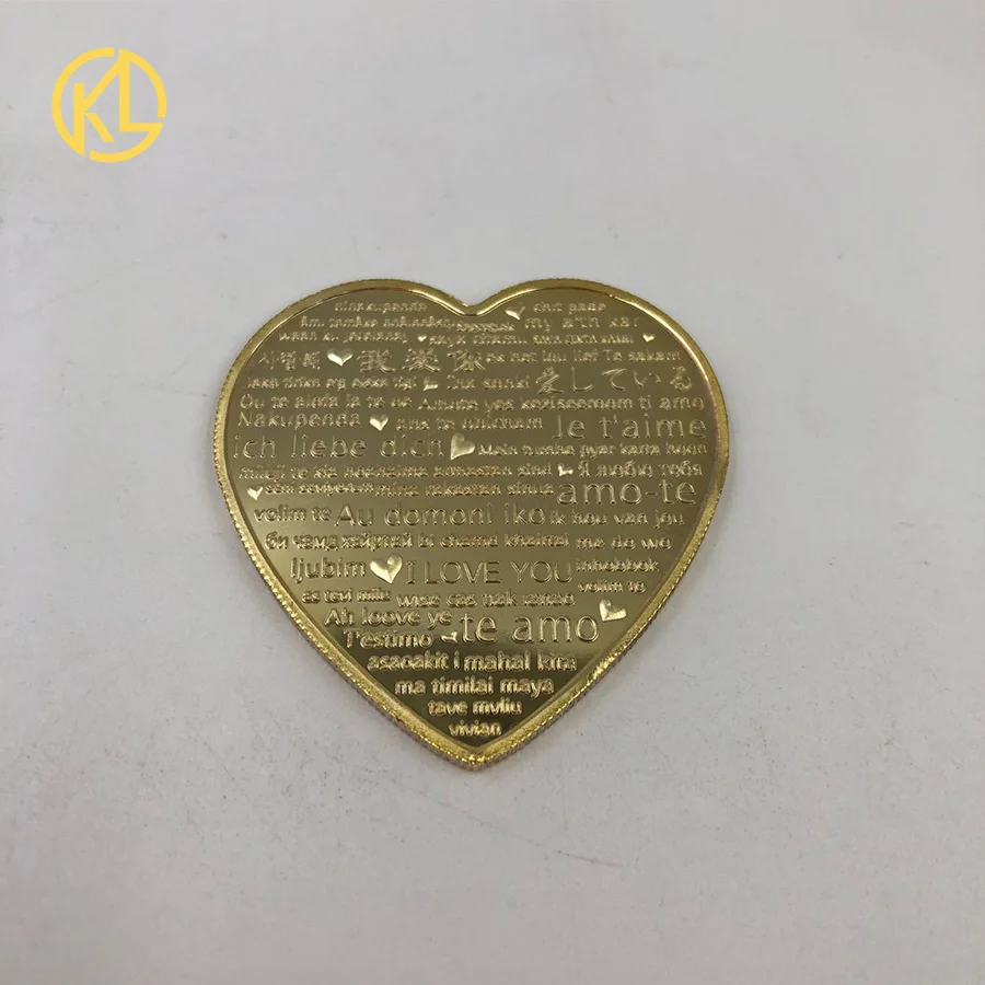2 шт. горячая Распродажа любовь монеты Роза металлические сердце монета с розой I