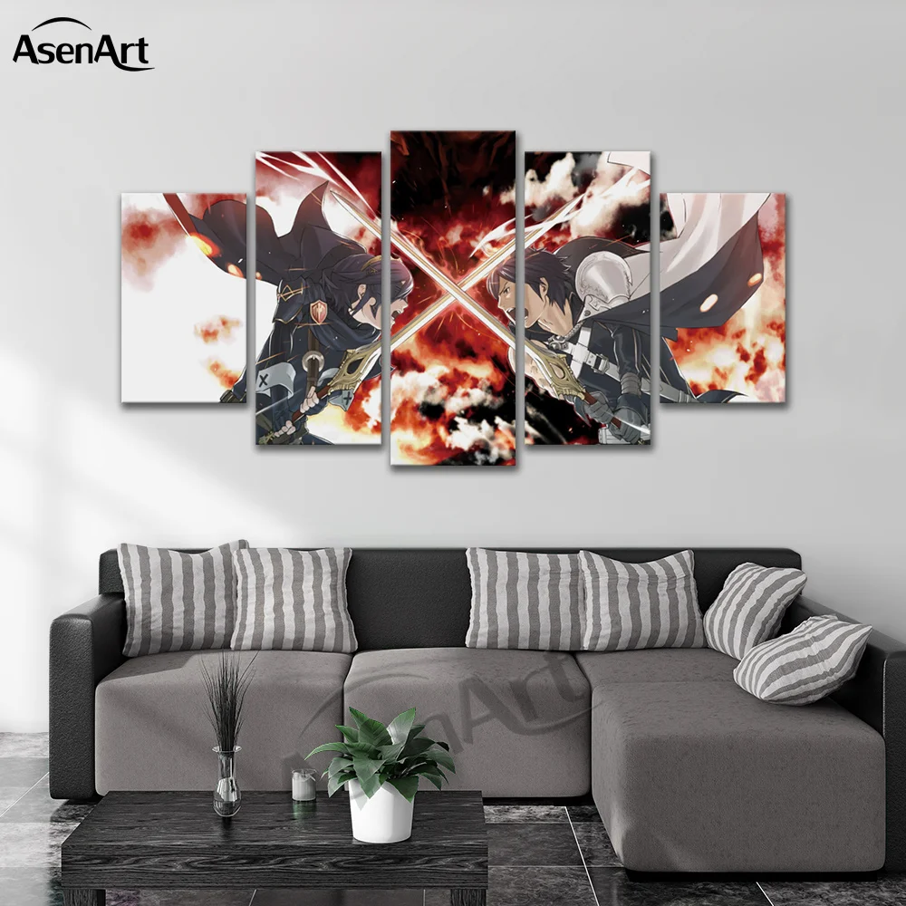 Wall Art anime the Fire Emblem Canvas Painting Artwork Printed Poster for Kids Room Home Decor Framed Ready to Hang картина | Дом и сад