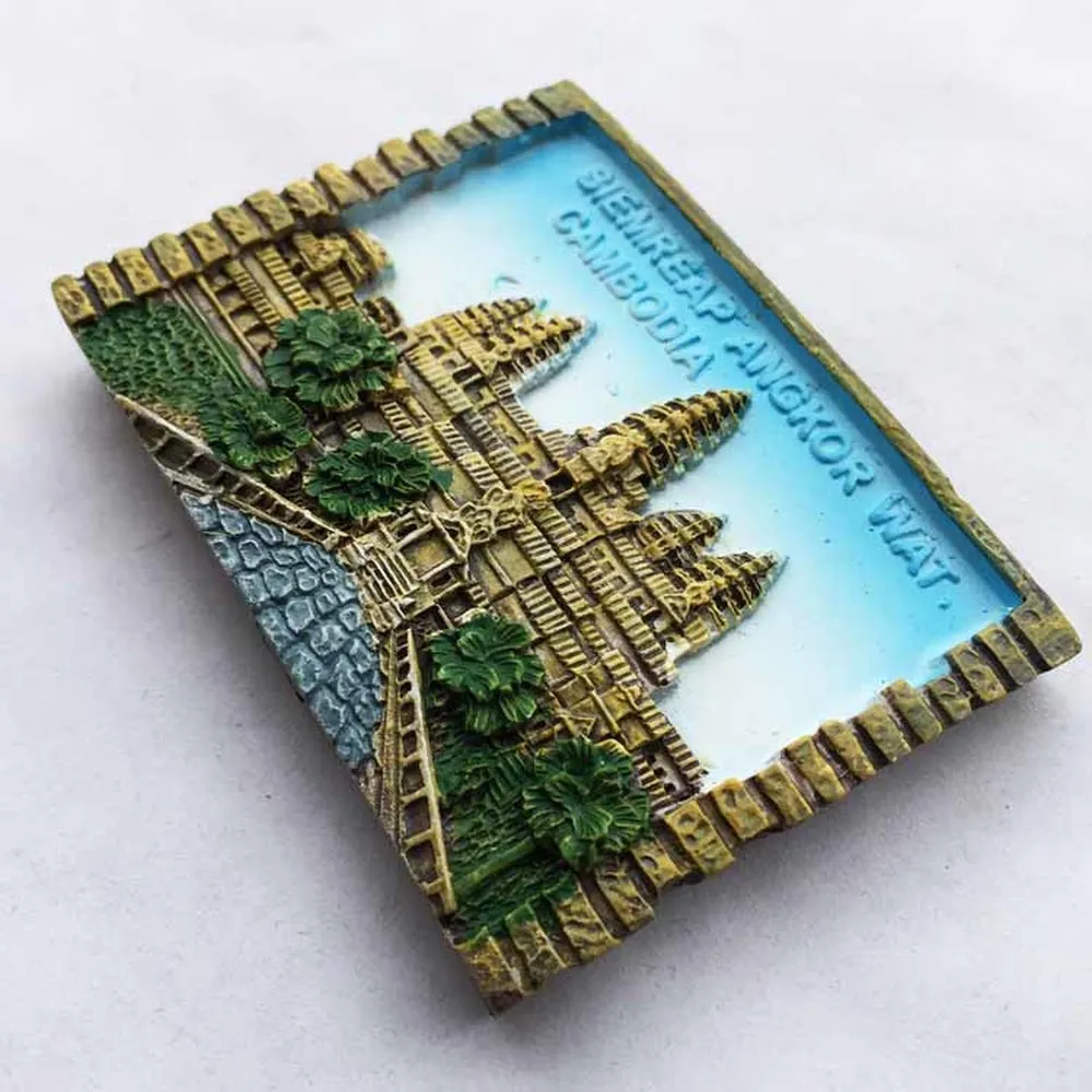 BABELEMI Cambodia Siem Reap Angkor Wat Tourism Memorial Fridge Magnet 3D Sticker Travel Souvenir Decoration |