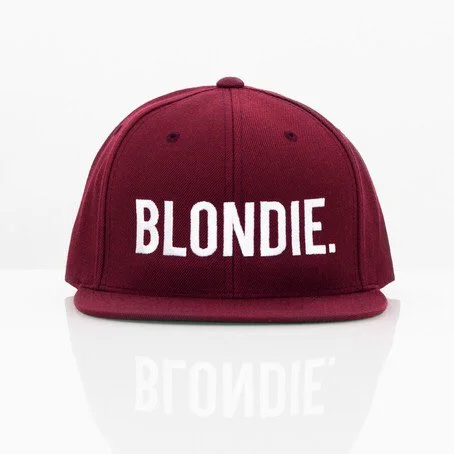 BLONDIE BROWNIE Бургундия горячая Распродажа Снэпбэк шляпы Хлопок Акрил женские подарки для нее красные бейсболки хип-хоп Регулируемые - Цвет: BLONDIE  RED