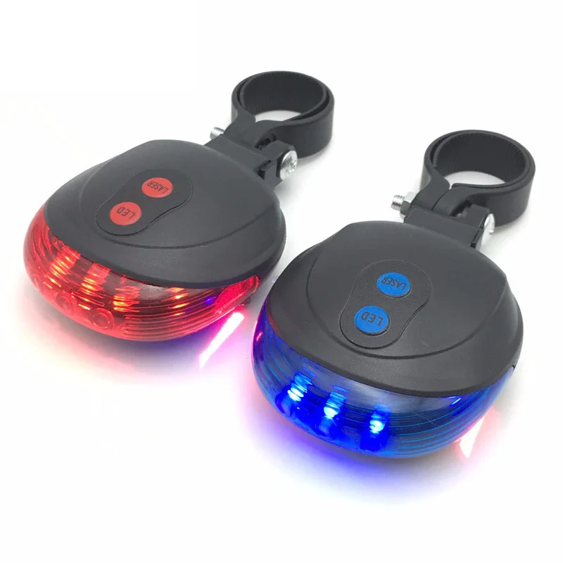 LED Bicycle Bike Light Night 5 2 Laser TailLight MTB Safety Side Warning Rear Lamp Accessories Mountain | Спорт и развлечения