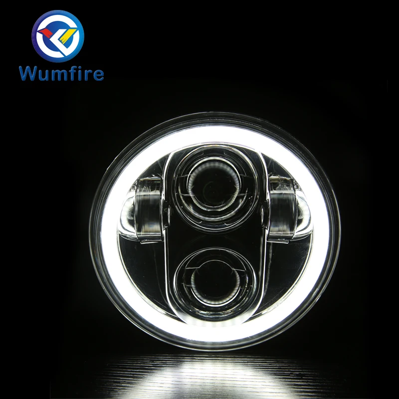 Фары WUMFIRE 5 75 дюйма аксессуары для мотоциклов СВЕТОДИОДНАЯ Фара 3/4 дюймов черный