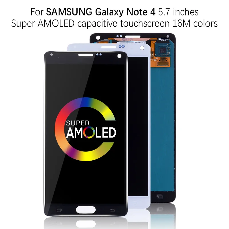 AMOLED Дисплей для SAMSUNG Galaxy Note 4 N910 N910A N910F N9100 LCD в сборе с тачскрином Оригинал 5.7''