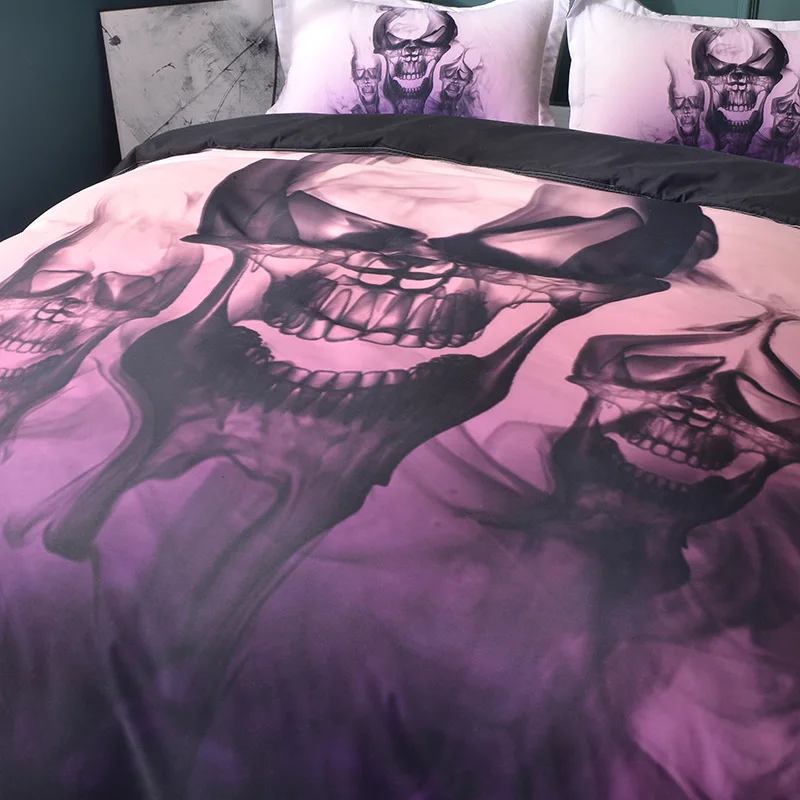 Одеяло с изображением пламени черепа комплекты постельного белья 3D принтом