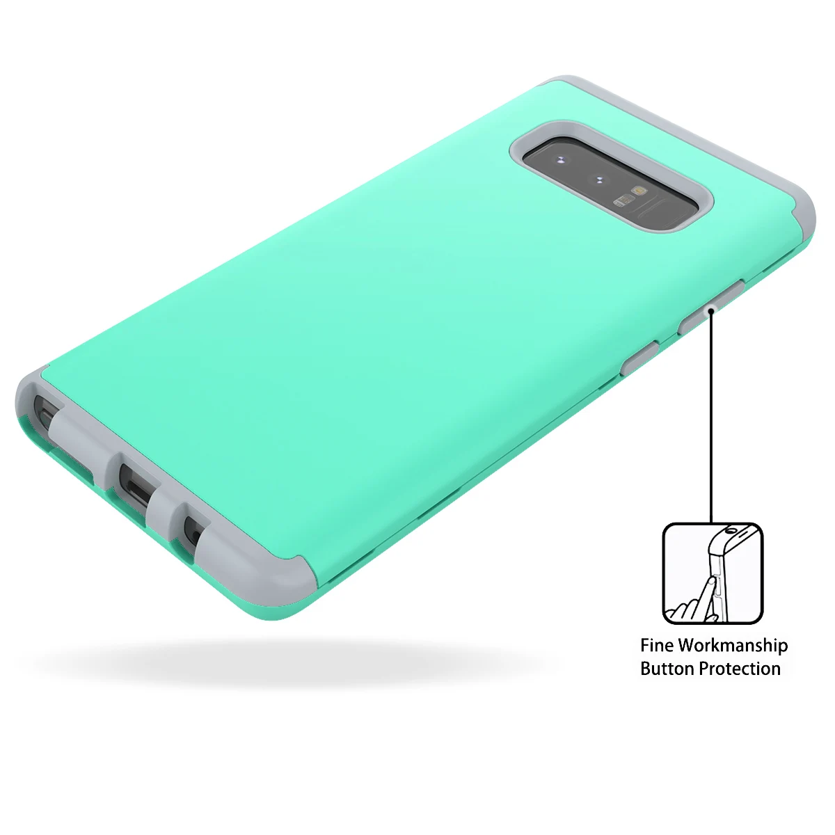 GREEN Yokata Роскошный Жесткий чехол для samsung S8 PLUS Note 8 чехол матовый PC бампер силиконовый защитный чехол для Galalxy Note8 3 в 1 360 чехол - Цвет: GREEN