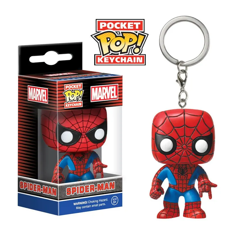 Funko Pop брелок Капитан Америка аниме Карманный Брелок Железный человек Халк Тор