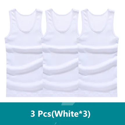 3 WHITE 3 шт./лот, мужское бесшовное нижнее белье из хлопка, брендовая одежда, мужская безрукавка, жилет, Удобная майка - Цвет: 3 WHITE
