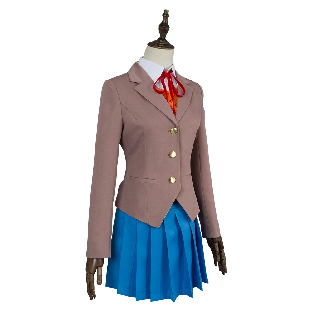 

Doki Doki Literature Club Cosplay Sayori Natsuki Yuri Monika Girls Cosplay Costume School Uniform Full Set Halloween Custom Made