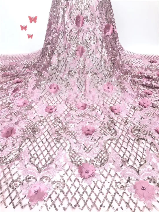 2019 Высококачественная африканская кружевная ткань органза французская сетка с