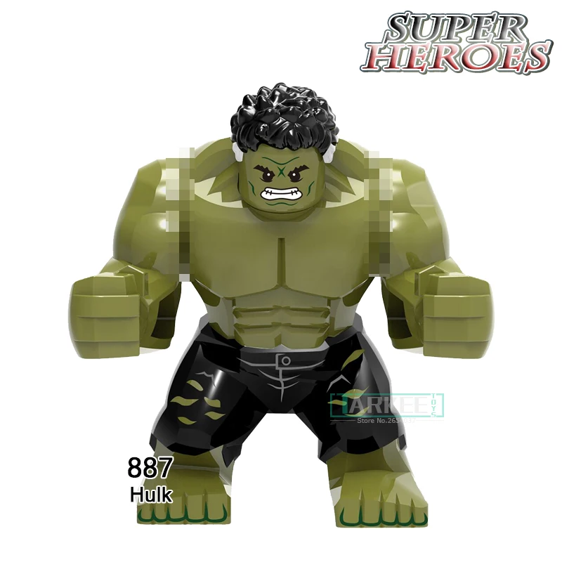 Одно здание Marvel фильмы Конструкторы Супер Герои Зеленый Халк Обучающие кубики