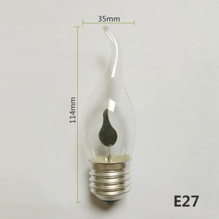 E27 B Светодиодный лампочка с горящим пламенем, лампочка эдисона E14 E27 3 W, лампочка для украшения фестиваля - Цвет: E27 B