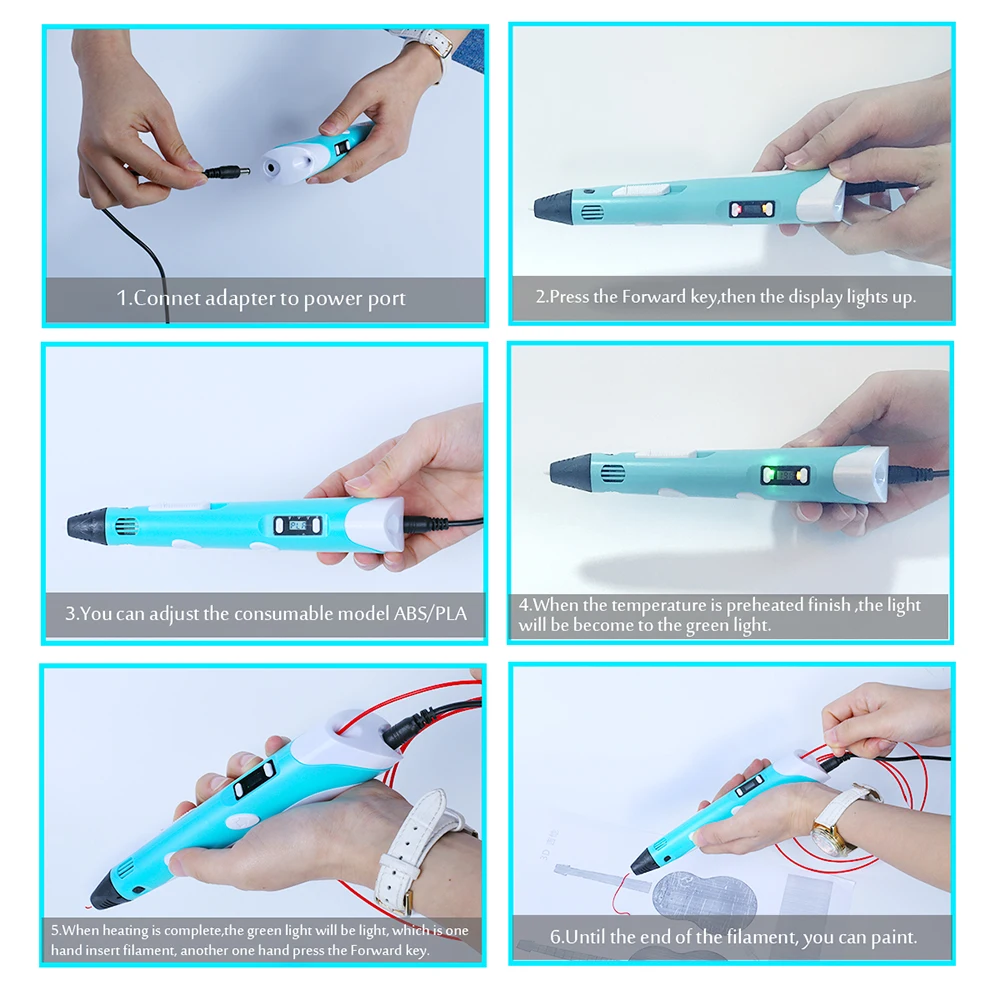 LMYSTAR 3d Ручка со светодио дный ным дисплеем DIY принтер ручка Совместимость ABS/PLA