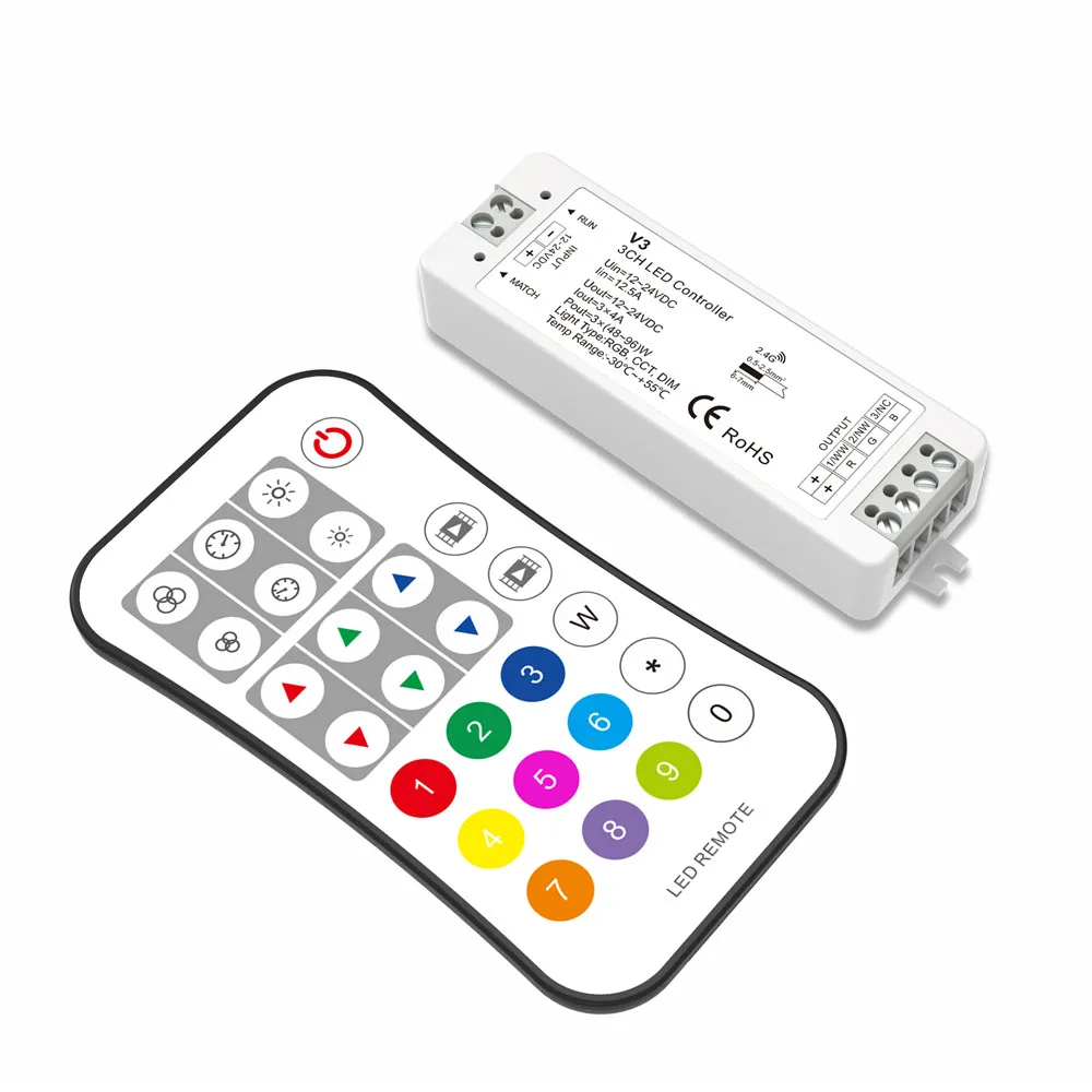 RGB Светодиодные ленты контроллер мини Стиль собран в 10 Режим 12 24VDC|strip controller|rgb led