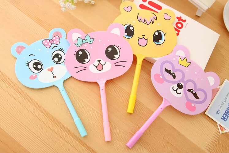 

QSHOIC 40 PCS/lot gift for children cartoon animals fan ballpoint pen to creative South Korea wholesale stationery pupils awards