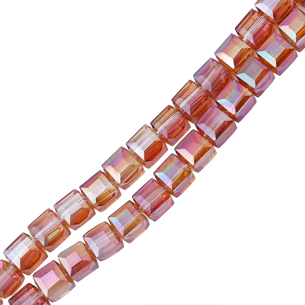 8 мм многоцветные граненые Австрийские хрустальные Квадратные бусины DIY