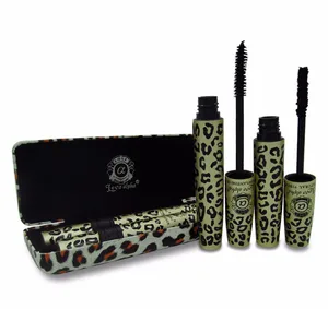 1 Набор = 2 шт. Высокое качество Любовь Альфа 3d волокна тушь для ресниц косметика Rimel набор maquiagem Wild Leopard водостойкая Двойная Тушь для ресниц