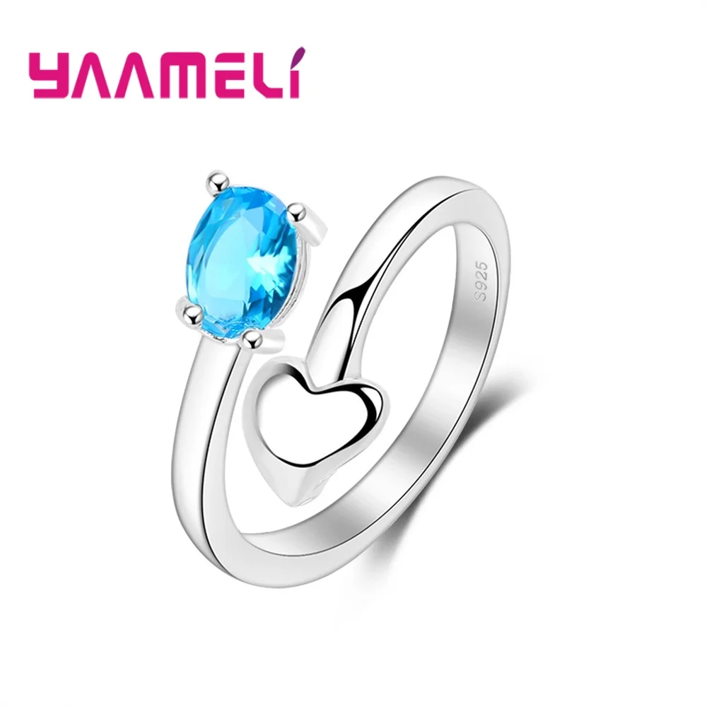 

New Arrival Women Daily Life Rings Decorations Adjustable Styles 925 Sterling Silver Lake Green Shiny AAA Cubic Zircons