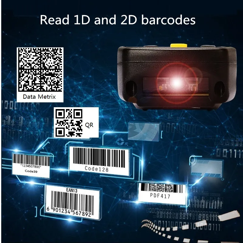 Techlogic X9 2D QR PDF417 Barcode Scanner 1D 2D Wireless Barcode Scanner Handheld Terminal PDA Wireless Bar Code Reader Bar Gun