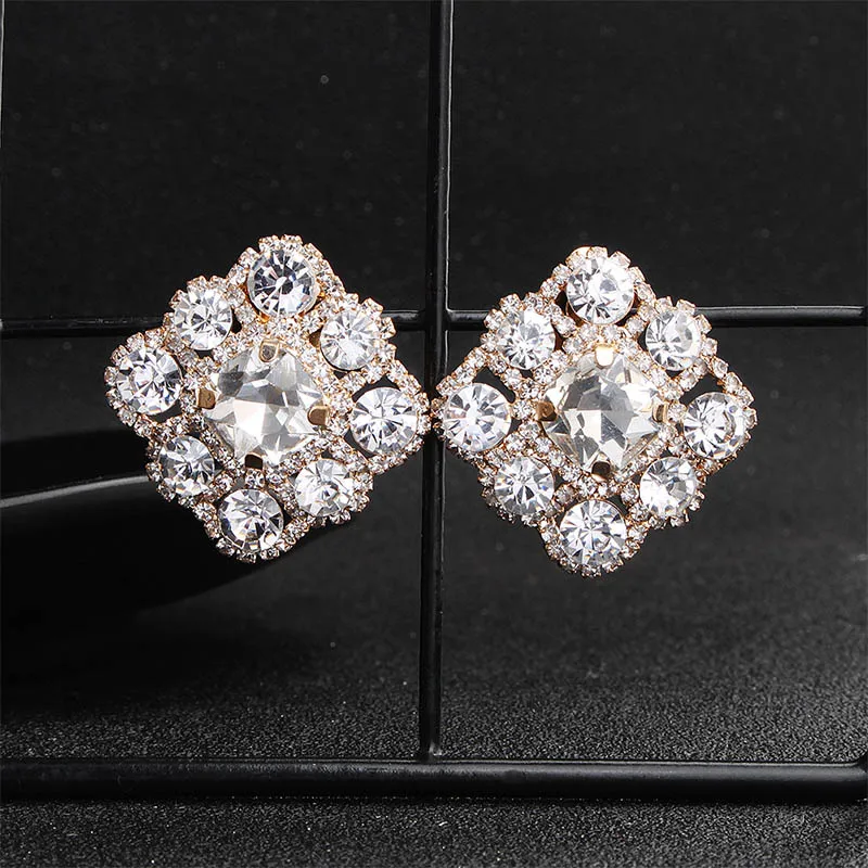 ERS-J4039-Gold Miallo, Новое поступление, классические серьги с жемчугом и кристаллами, клипсы, белые цветы, для невесты, женские клипсы для ушей, для невесты, подружек невесты - Окраска металла: ERS-J4039-Gold