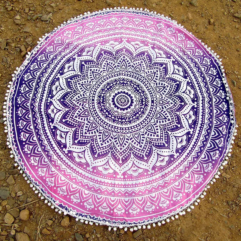 Лидер продаж 2016 пляжный коврик для йоги в стиле хиппи с индийской мандалой