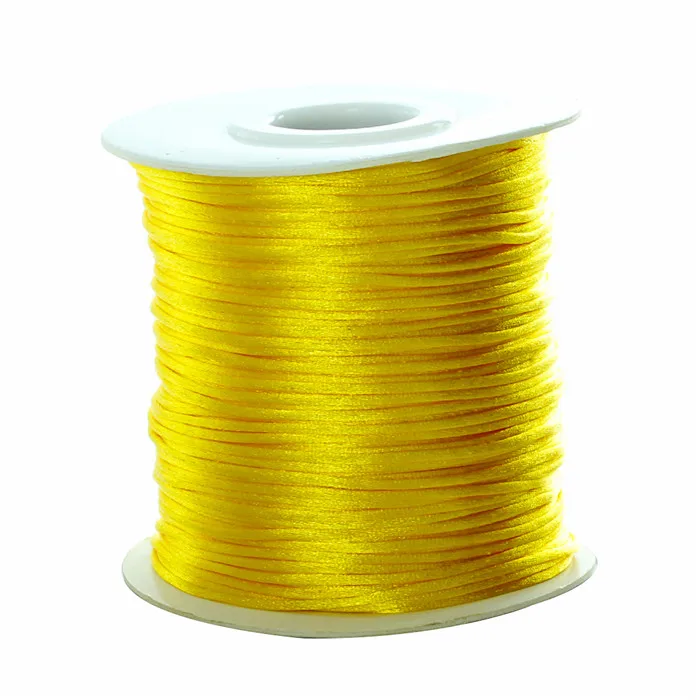 Yellow Ckysee 80 ярдов/партия 1,5 мм Многоцветный Нейлон Китайский шелк Шелковый узел макраме шнур из бисера Плетеный провод Diy ювелирных изделий - Цвет: Yellow