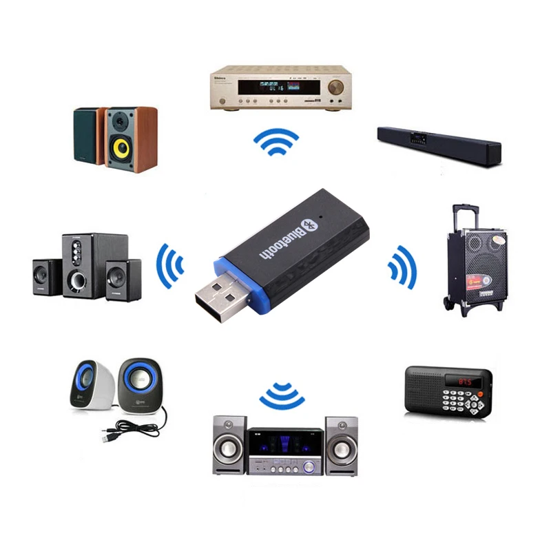 1 шт. новинка USB 3 5 мм AUX IN Bluetooth V2.1 беспроводной аудиоприемник стерео музыка для