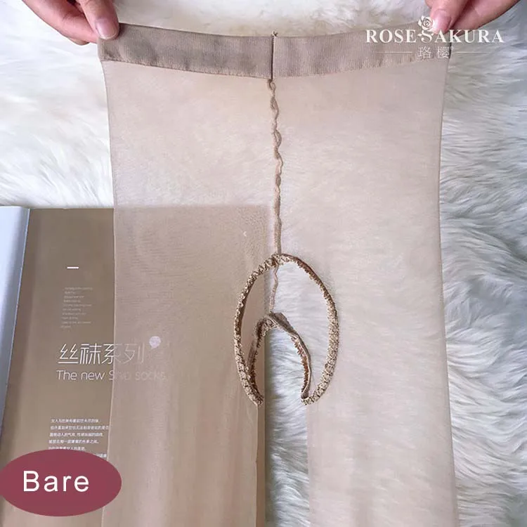 Bare SAROOY, женские сексуальные колготки, высокая талия, чулки, 0 D, тонкие, высокие, эластичные, открытая промежность, колготки, прозрачные, новые, женские чулки - Цвет: Bare