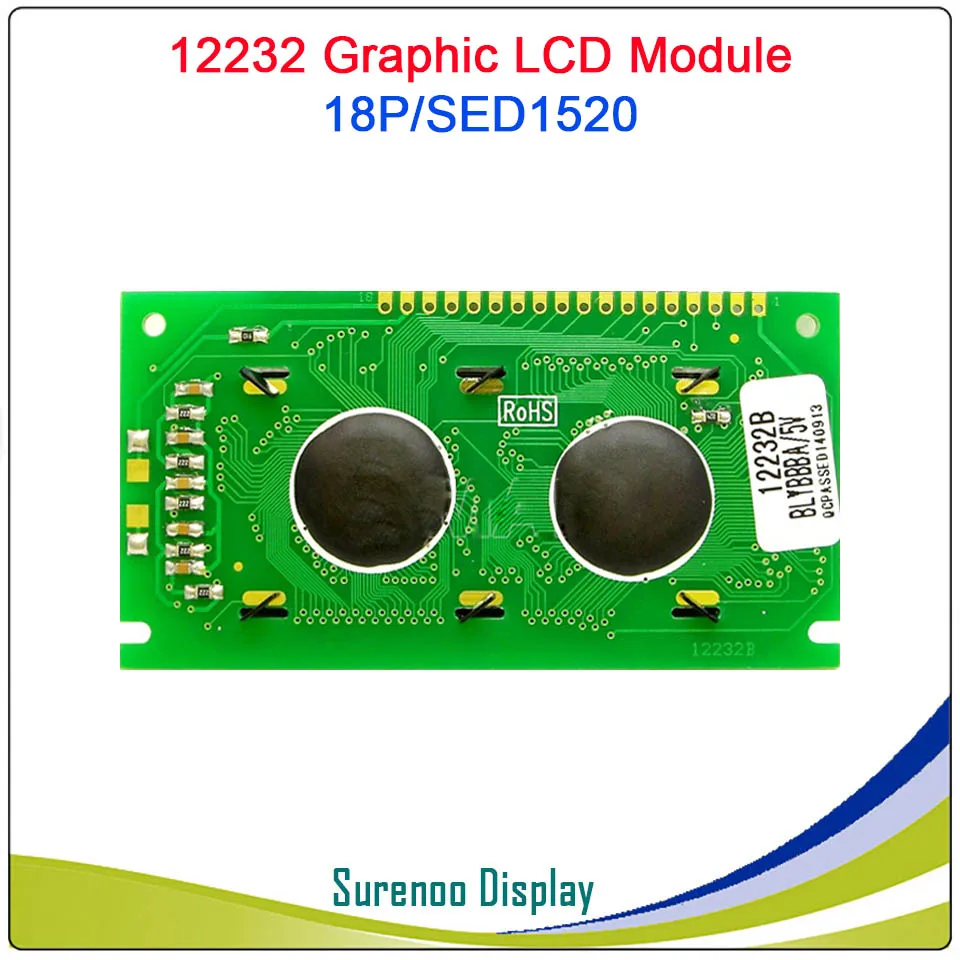 2.0" 12232 122*32 18P Graphic LCD Module Display Screen LCM Yellow Blue White build-in SED1520 Controller
2.0" 12232 122*32 18P Graphic LCD Module Display Screen LCM Yellow Blue White build-in SED1520 Controller