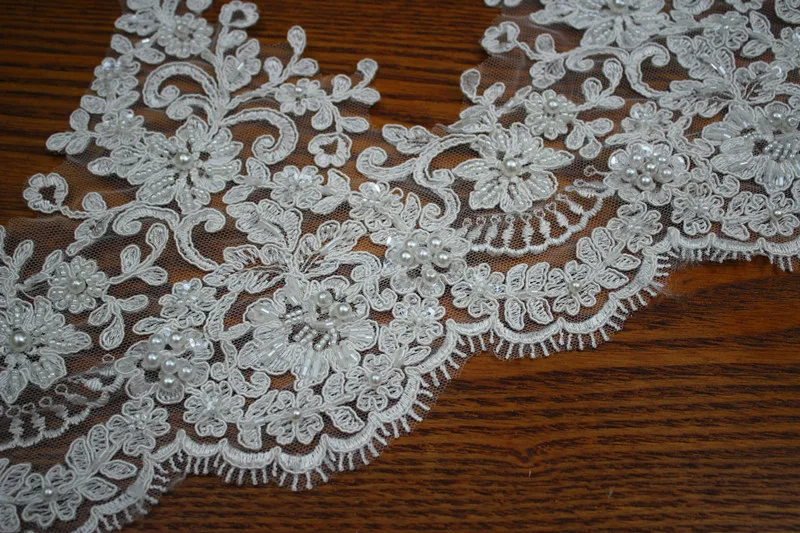 Кружевная отделка с блестками и бусинами 20 см 7 87 дюйма|wedding lace trim|lace trimwedding |